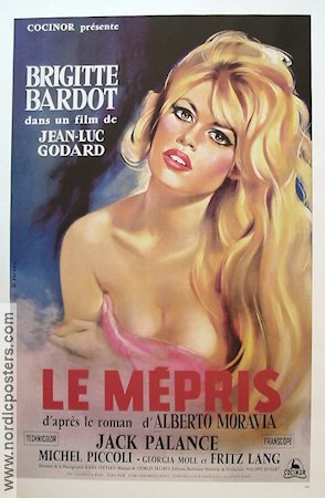 Le Mépris 1963 movie poster Brigitte Bardot Jean-Luc Godard