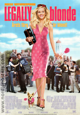 Legally Blonde 2001 movie poster Reese Witherspoon Luke Wilson Selma Blair Robert Luketic Dogs School Ladies