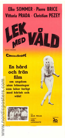 Lek med våld 1962 poster Pierre Brice Elke Sommer Vittoria Prada Max Pécas