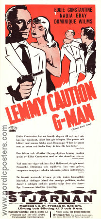 Lemmy Caution G-Man 1954 poster Eddie Constantine Nadia Gray Dominique Wilms Bernard Borderie Damer