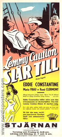 Lemmy Caution slår till 1955 poster Eddie Constantine Maria Frau Franois Perrot Pierre Chevalier