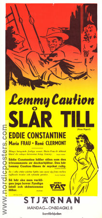 Lemmy Caution slår till 1955 poster Eddie Constantine Maria Frau Franois Perrot Pierre Chevalier