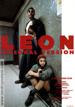 Leon 1994 poster Jean Reno Natalie Portman Gary Oldman Danny Aiello Luc Besson Glasögon Poliser