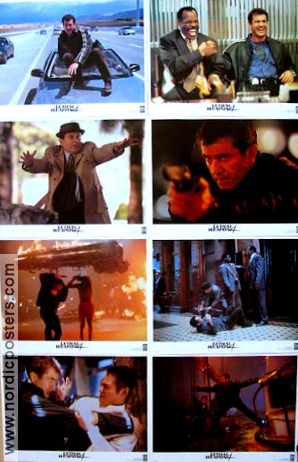 Lethal Weapon 4 1998 lobby card set Mel Gibson
