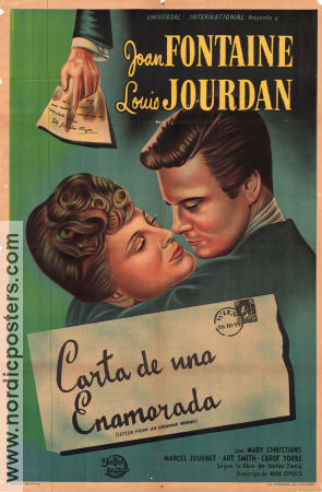 Letter From an Unknown Woman 1948 poster Joan Fontaine Max Ophüls