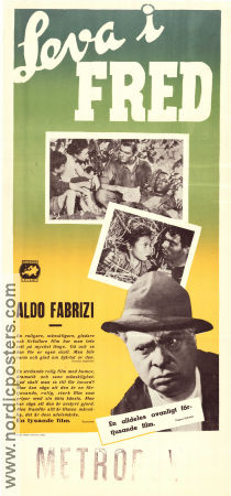 Leva i fred 1947 poster Aldo Fabrizi Gar Moore Mirella Monti Luigi Zampa