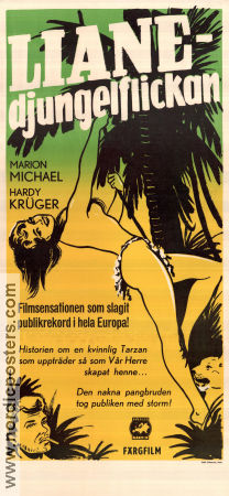 Liane das Mädchen aus dem Urwald 1956 movie poster Marion Michael Hardy Krüger Irene Galtger Eduard von Borsody Find more: Tarzan Ladies