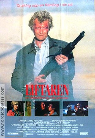 The Hitcher 1986 movie poster Rutger Hauer Guns weapons