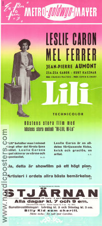 Lili 1953 poster Leslie Caron Mel Ferrer Jean-Pierre Aumont Charles Walters Musikaler