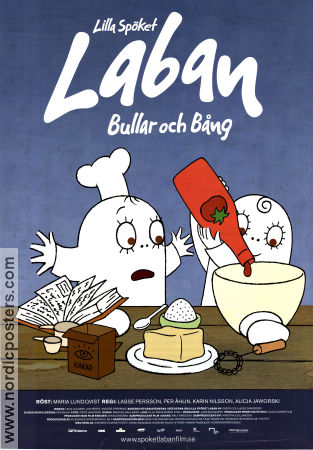 Lilla spöket Laban Bullar och bång 2009 movie poster Maria Lundqvist Lasse Persson Writer: Inger och Lasse Sandberg Animation Food and drink