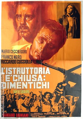 L´Istruttoria e chiusa: dimentichi 1971 movie poster Franco Nero