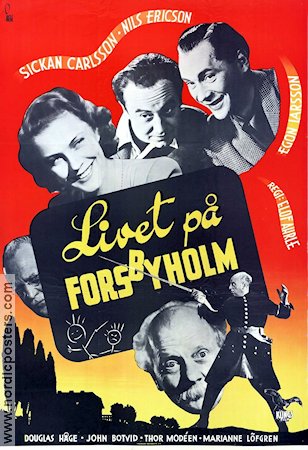 Livet på Forsbyholm 1948 movie poster Sickan Carlsson Thor Modéen John Botvid