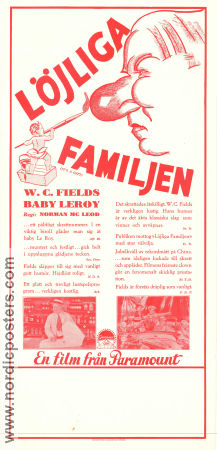 Löjliga familjen 1934 poster WC Fields Kathleen Howard Jean Rouverol Norman Z McLeod