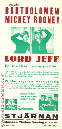 Lord Jeff 1938 poster Freddie Bartholomew Mickey Rooney Charles Coburn Sam Wood