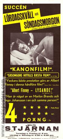 Lördagskväll och söndagsmorgon 1960 poster Albert Finney Shirley Anne Field Rachel Roberts Karel Reisz