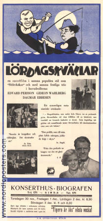Lördagskvällar 1933 poster Edvard Persson Schamyl Bauman