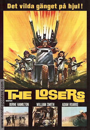The Losers 1970 movie poster William Smith Bernie Hamilton Jack Starrett Motorcycles Cult movies