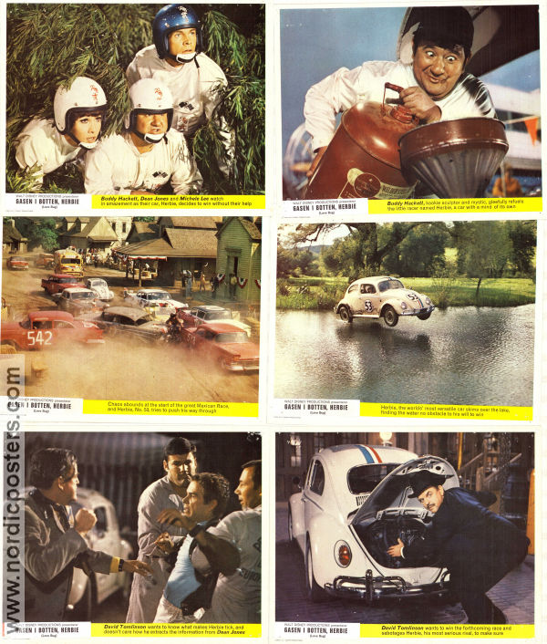 The Love Bug 1968 lobby card set Dean Jones Michele Lee David Tomlinson Robert Stevenson Cars and racing Sports