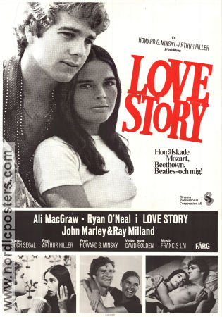 Love Story 1970 poster Ali MacGraw Arthur Hiller