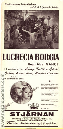 Lucrecia Borgia 1935 poster Edwige Feuillere Gabriel Gabrio Maurice Escande Abel Gance