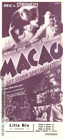 Macao 1942 poster Erich von Stroheim Sessue Hayakawa Mireille Balin Henri Guisol Jean Delannoy Asien Gambling