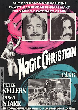Magic Christian 1970 movie poster Ringo Starr Beatles Peter Sellers Celebrities