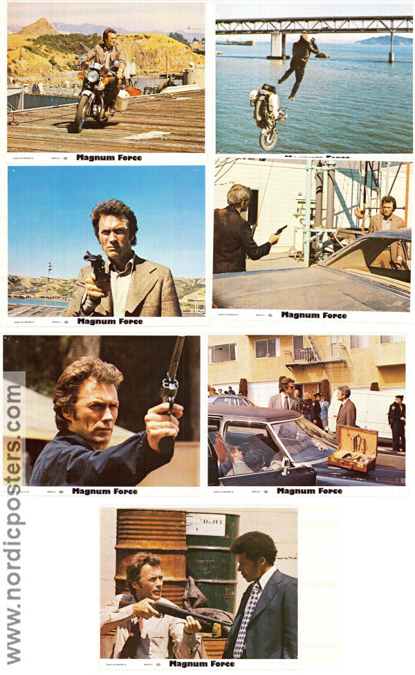 Magnum Force 1973 lobby card set Clint Eastwood Hal Holbrook Mitchell Ryan Ted Post Find more: Dirty Harry