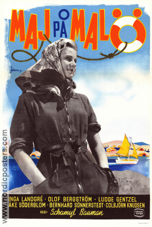 Maj på Malö 1947 poster Inga Landgré Schamyl Bauman