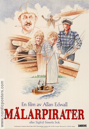 Mälarpirater 1987 movie poster Björn Gustafson Peter Stormare Anita Ekström Björn Granath Tor Isedal Allan Edwall Ships and navy Winter sports