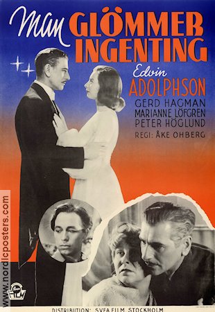 Man glömmer ingenting 1942 movie poster Edvin Adolphson Gerd Hagman