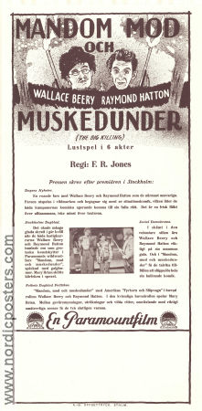 The Big Killing 1928 movie poster Wallace Beery Raymond Hatton Anders Randolf F Richard Jones
