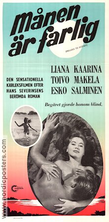 Kuu on vaarallinen 1962 poster Liana Kaarina T J Särkkä