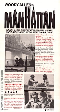Manhattan 1979 poster Diane Keaton Woody Allen