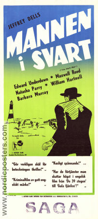 Mannen i svart 1951 poster Edward Underdown Maxwell Reed Natasha Parry Jeffrey Dell