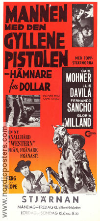 L´uomo dalla pistola d´oro 1965 movie poster Carl Möhner Luis Davila Fernando Sancho Alfonso Balcazar