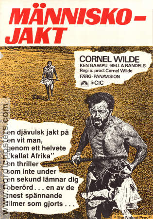 The Naked Prey 1965 poster Gert van den Bergh Cornel Wilde