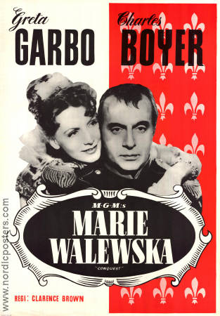 Conquest 1938 movie poster Greta Garbo Charles Boyer Reginald Owen Clarence Brown