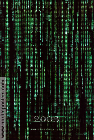The Matrix Reloaded 2003 movie poster Keanu Reeves Carrie-Anne Moss Andy Wachowski