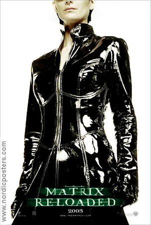 The Matrix Reloaded 2003 movie poster Carrie-Anne Moss Andy Wachowski