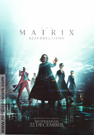 The Matrix Resurrections 2021 movie poster Keanu Reeves Carrie-Anne Moss Yahya Abdul-Mateen II Lana Wachowski