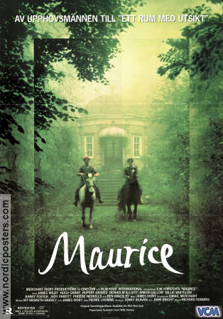 Maurice 1987 movie poster James Wilby Rupert Graves Hugh Grant James Ivory
