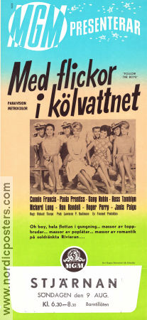 Med flickor i kölvattnet 1963 poster Connie Francis Paula Prentiss Dany Robin Richard Thorpe Musikaler