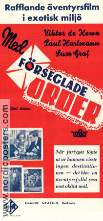 Mit versiegelter Order 1938 movie poster Viktor de Kowa Ernst Leudesdorff Karl Anton Production: UFA