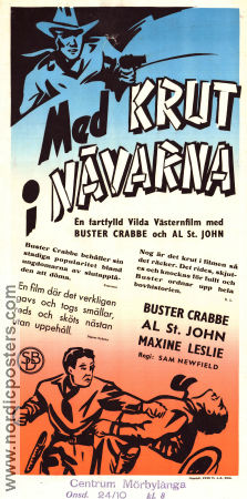Fugitive of the Plains 1943 movie poster Buster Crabbe Al St John Maxine Leslie Sam Newfield