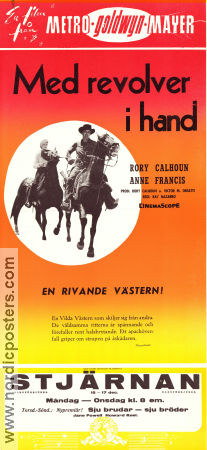 Med revolver i hand 1957 poster Rory Calhoun Anne Francis Vince Edwards Ray Nazarro