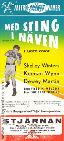 Med sting i näven 1954 poster Shelley Winters Keenan Wynn Dewey Martin Fred M Wilcox Boxning