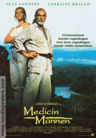 Medicine Man 1992 movie poster Sean Connery Lorraine Bracco José Wilker John McTiernan