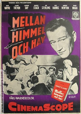 The High and the Mighty 1954 movie poster John Wayne Claire Trevor