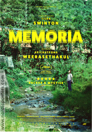 Memoria 2021 movie poster Tilda Swinton Agnes Brekke Daniel Giménez Cacho Apichatpong Weerasethakul
