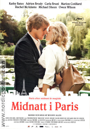 Midnight in Paris 2011 poster Owen Wilson Woody Allen